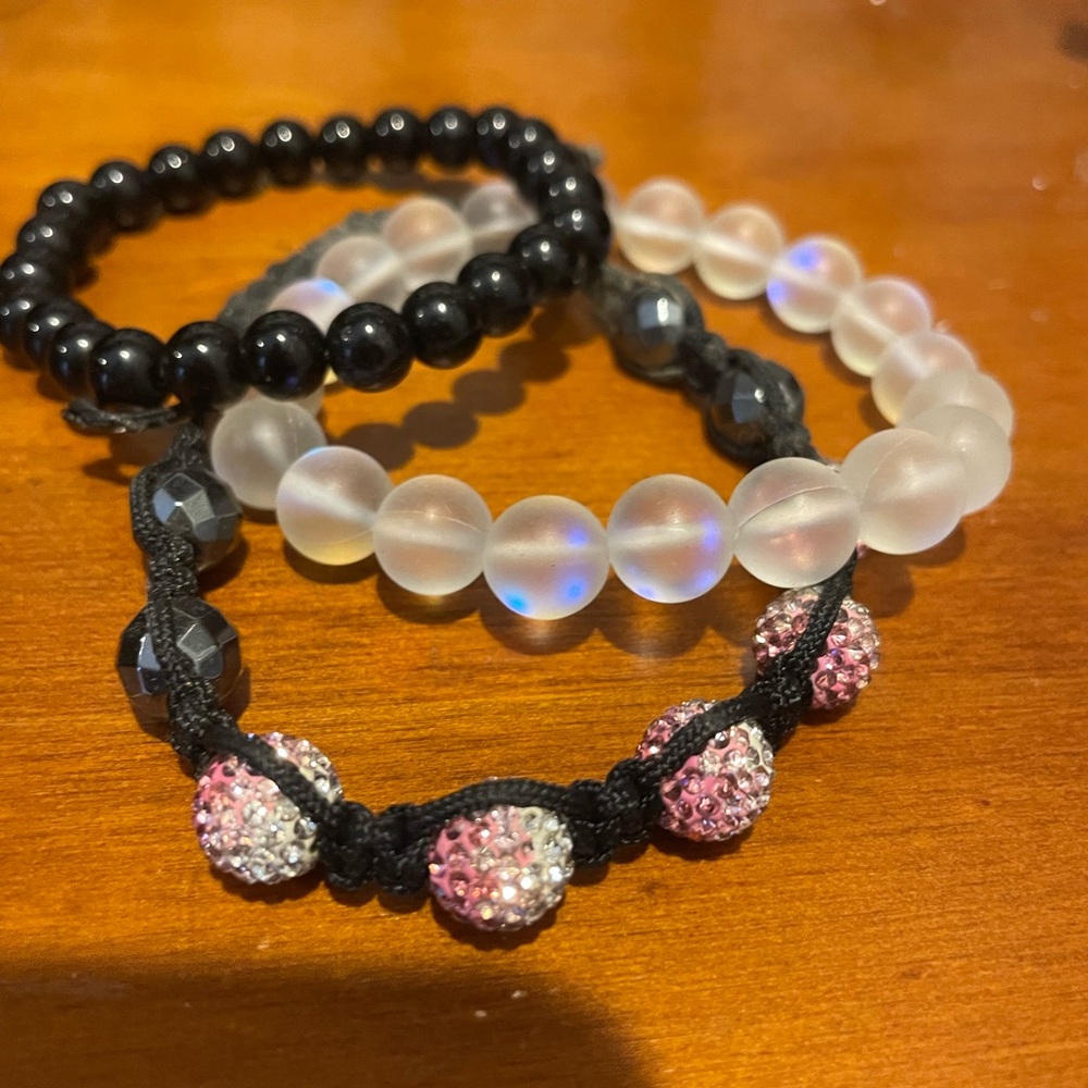 Set of Three Beaded Bracelets